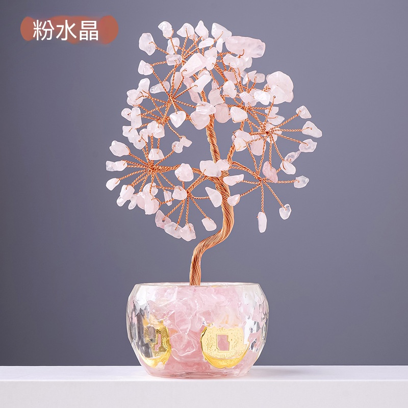 水晶招財發財樹