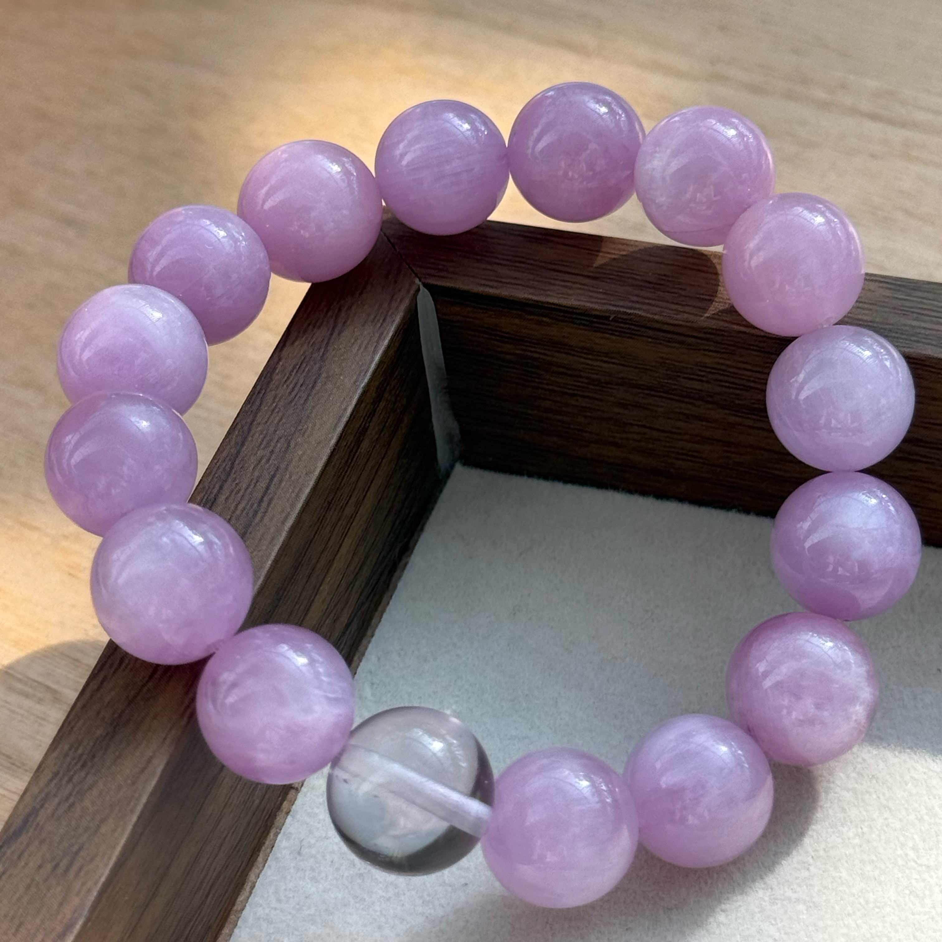 冰透香芋紫紫鋰輝 DIY 手串 旺桃花安撫焦慮水晶手珠