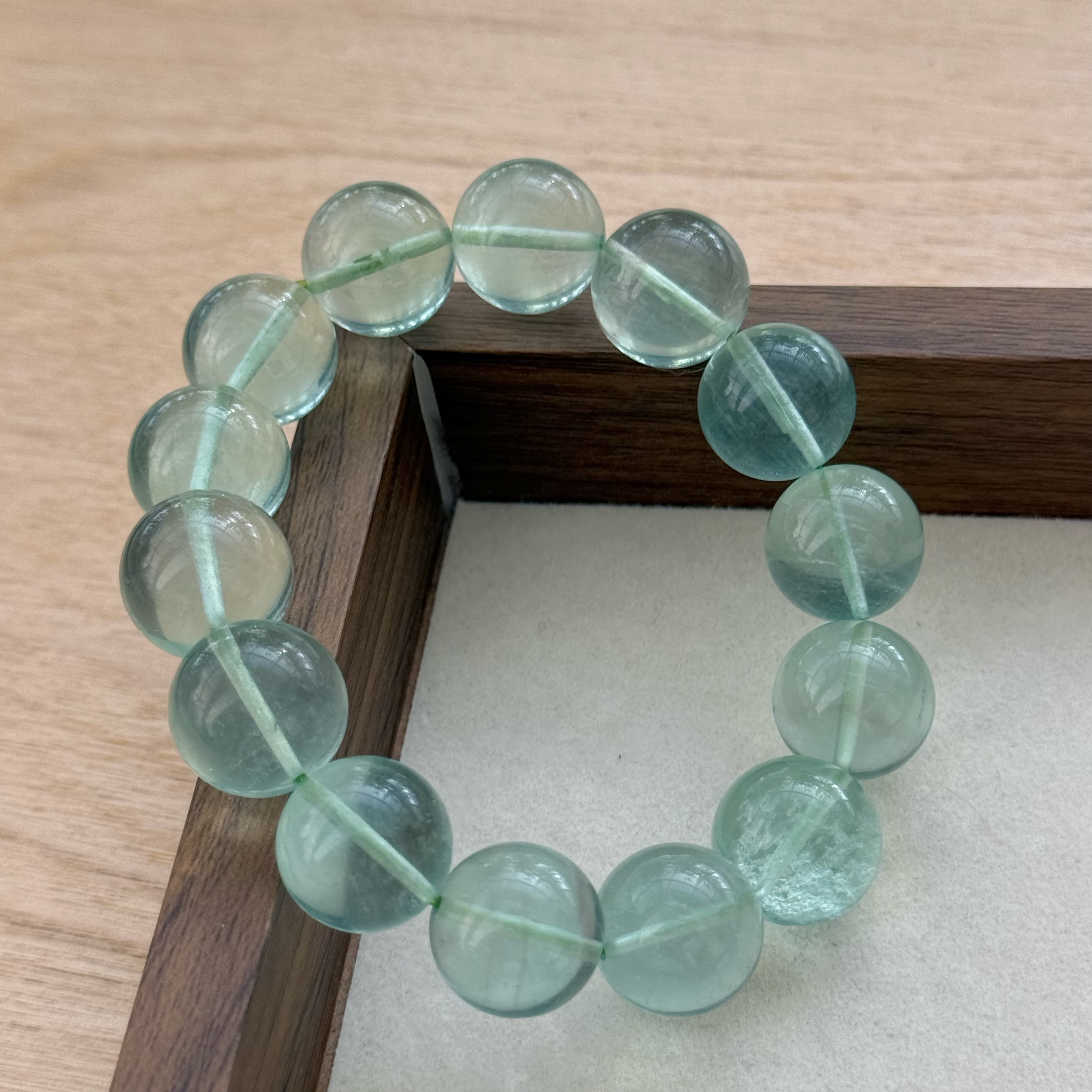 冰透綠水晶手珠