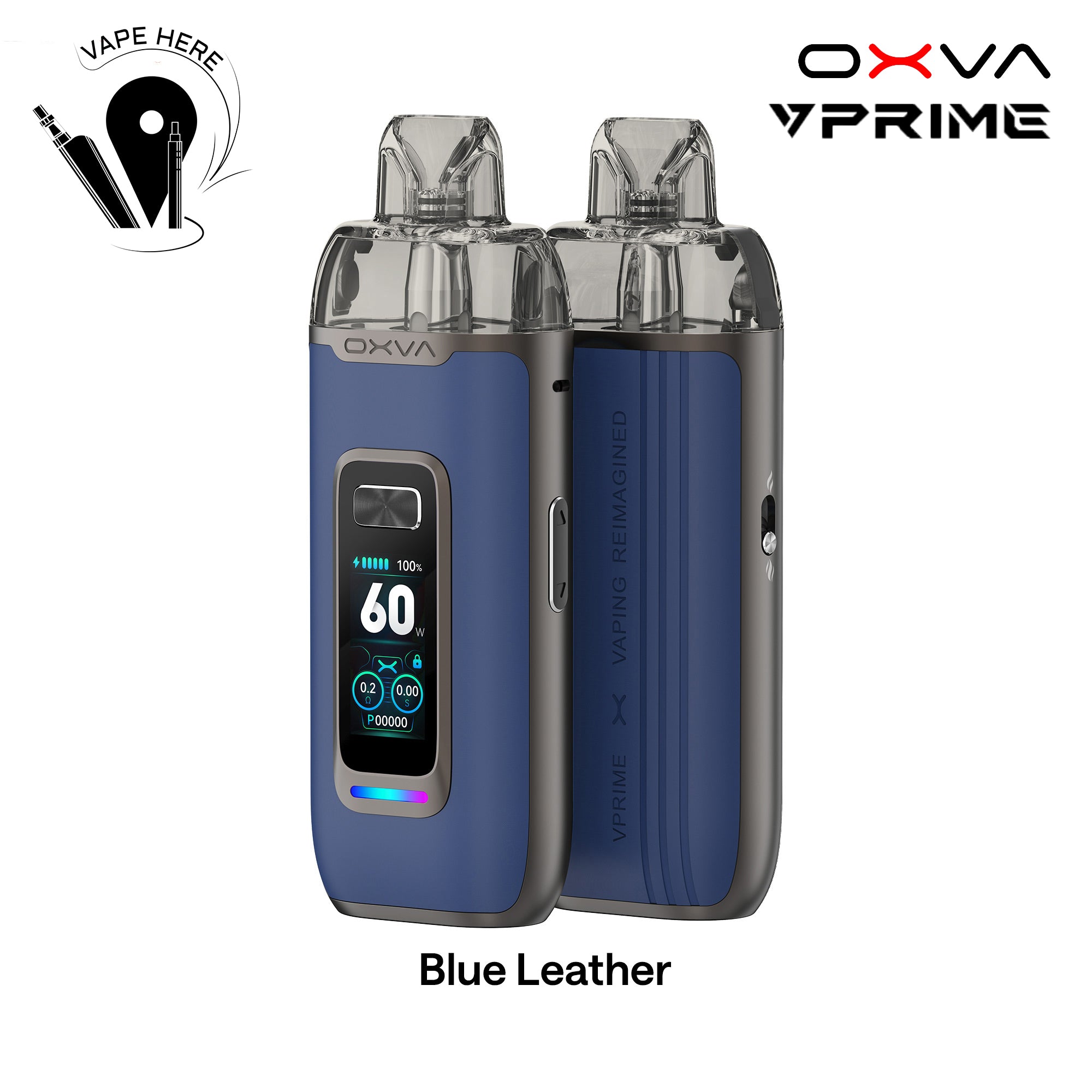Oxva V Prime Vape Kit 60W 2600mAh Blue Leather UAE Dubai