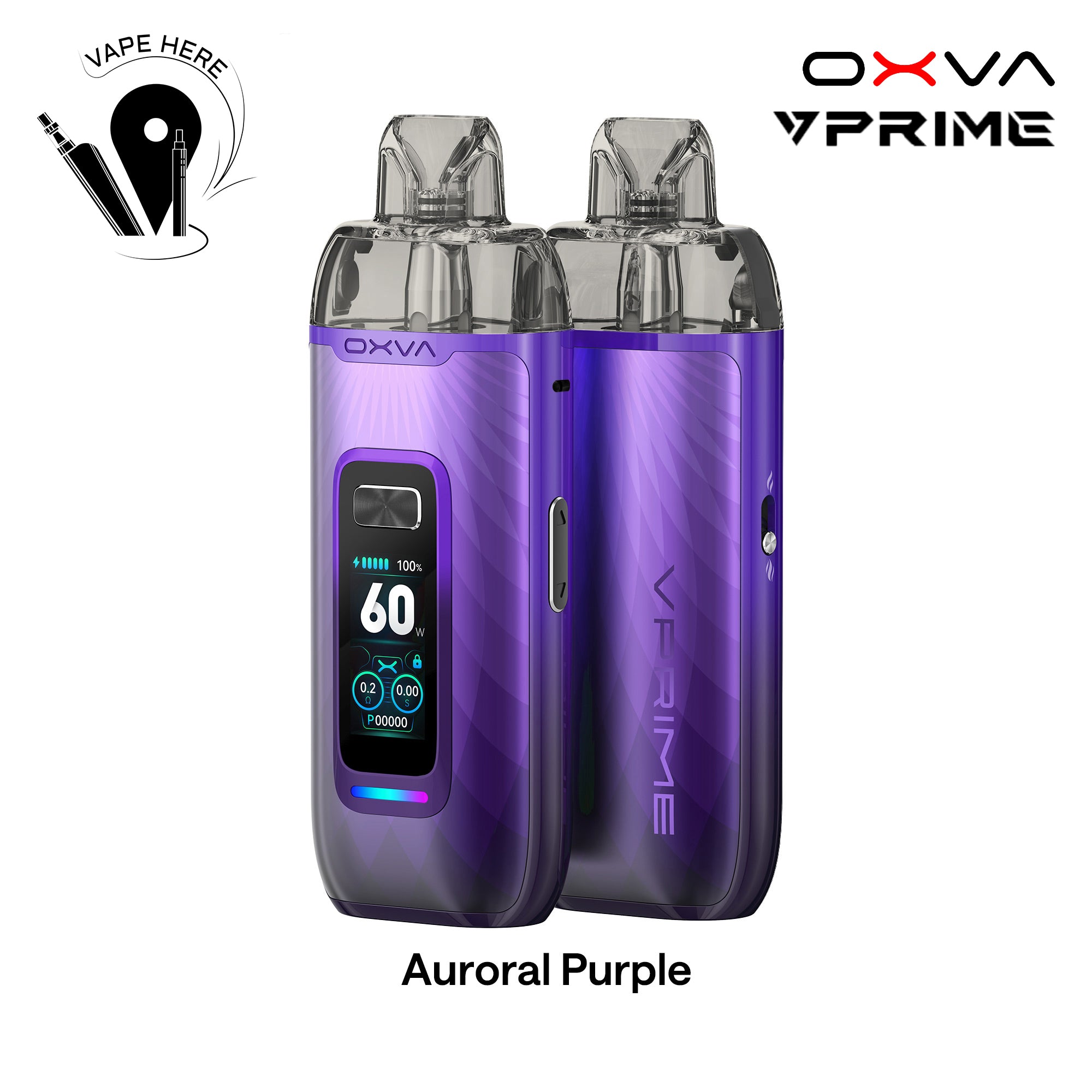 Oxva V Prime Vape Kit 60W 2600mAh Auroral Purple UAE Al Sharjah