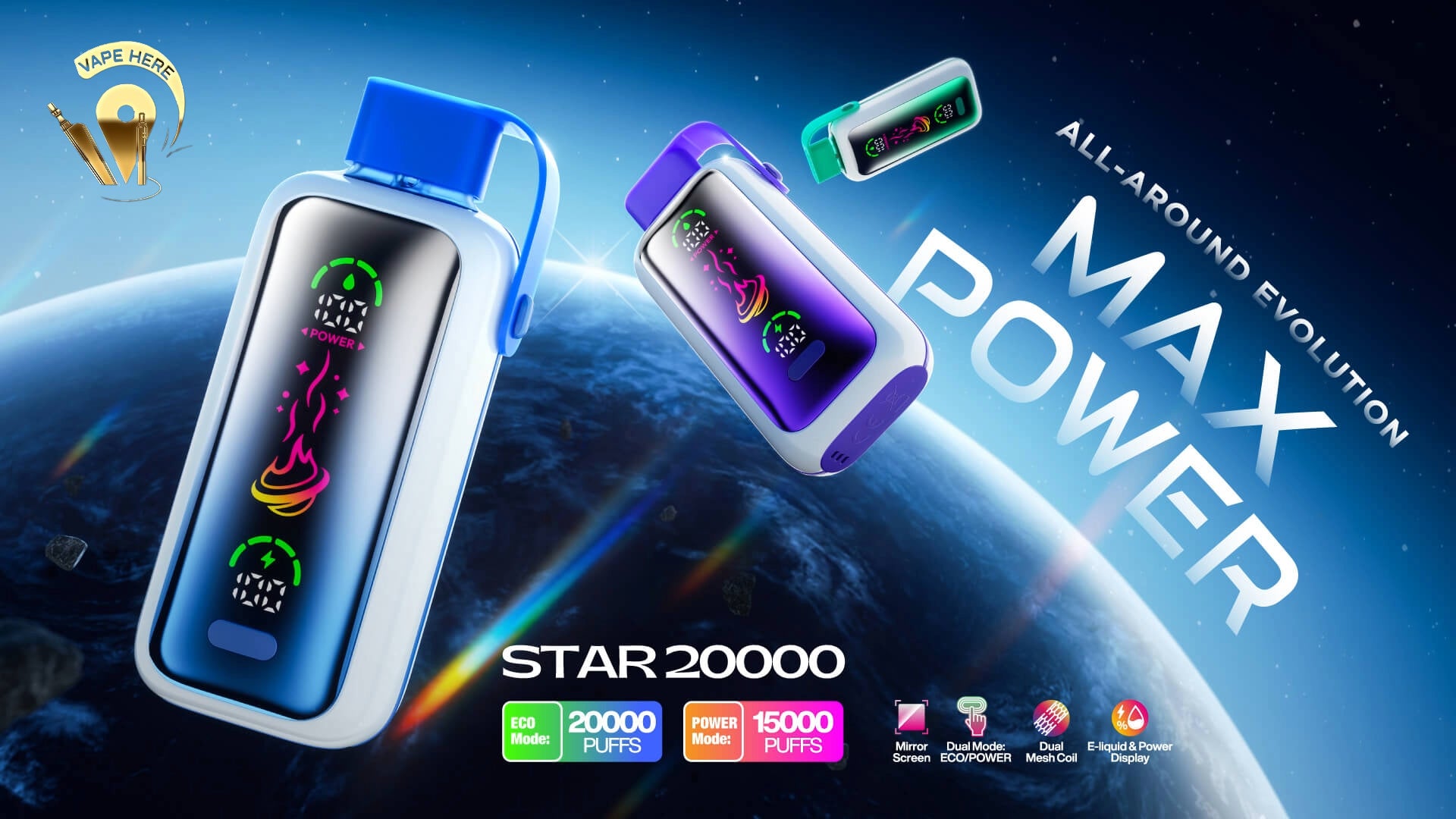 VOZOL STAR 20000 PUFFS DISPOSABLE VAPE UAE Abu Dhabi