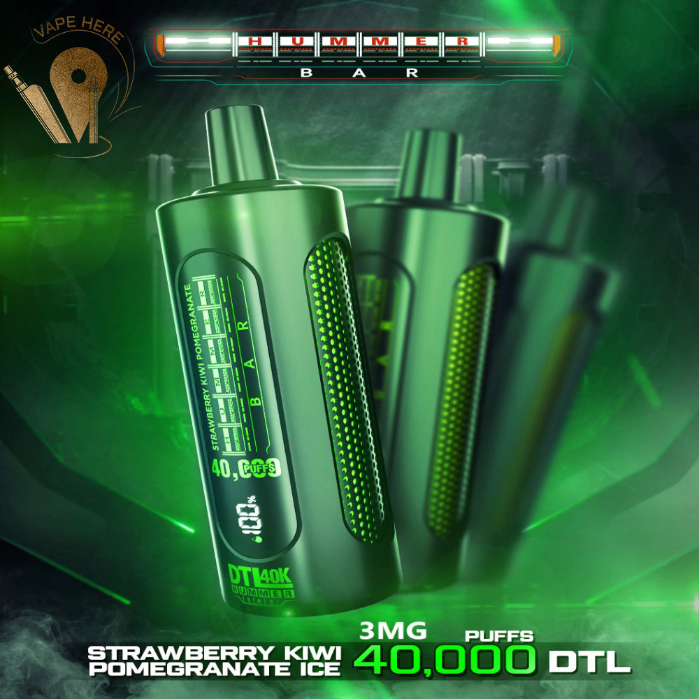 Hummer Bar 40000 Puffs Shisha Disposable Vape Strawberry Kiwi Pomegranate  Ice UAE Ras Al Khaimah