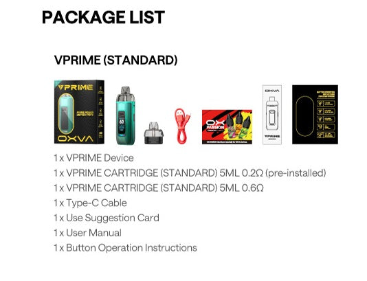 Oxva V Prime Vape Kit 60W 2600mAh UAE Dubai & Abu Dhabi