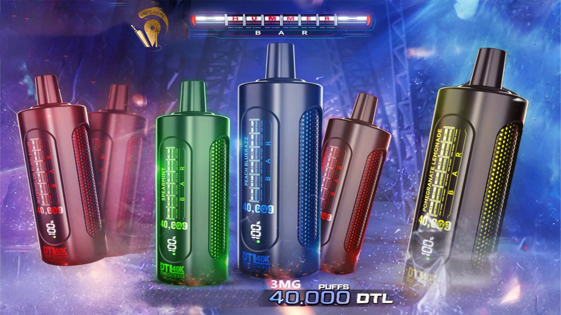 Hummer Bar 40000 Puffs Shisha Disposable Vape UAE Abu Dhabi & Dubai