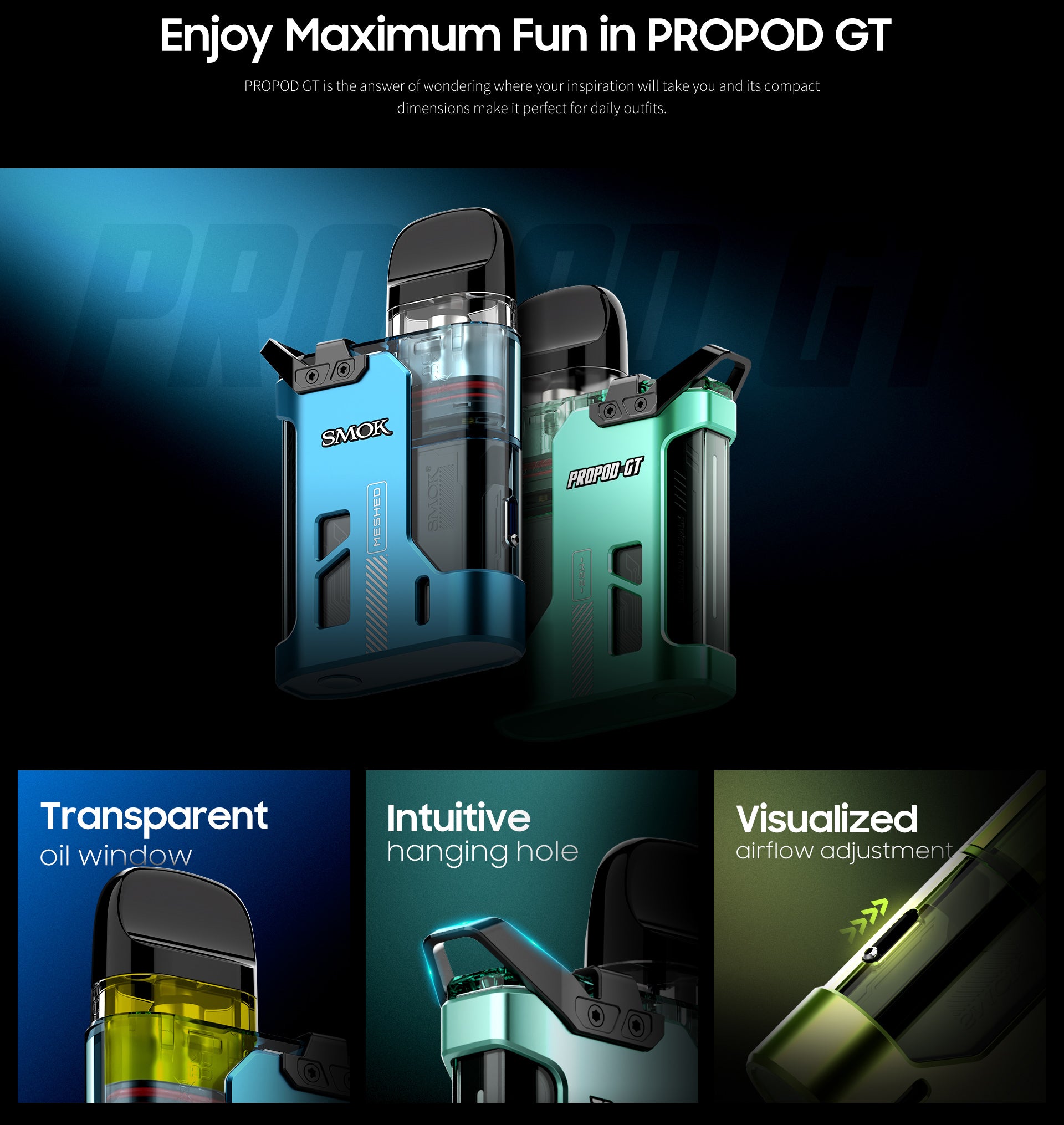 SMOK PROPOD GT Features