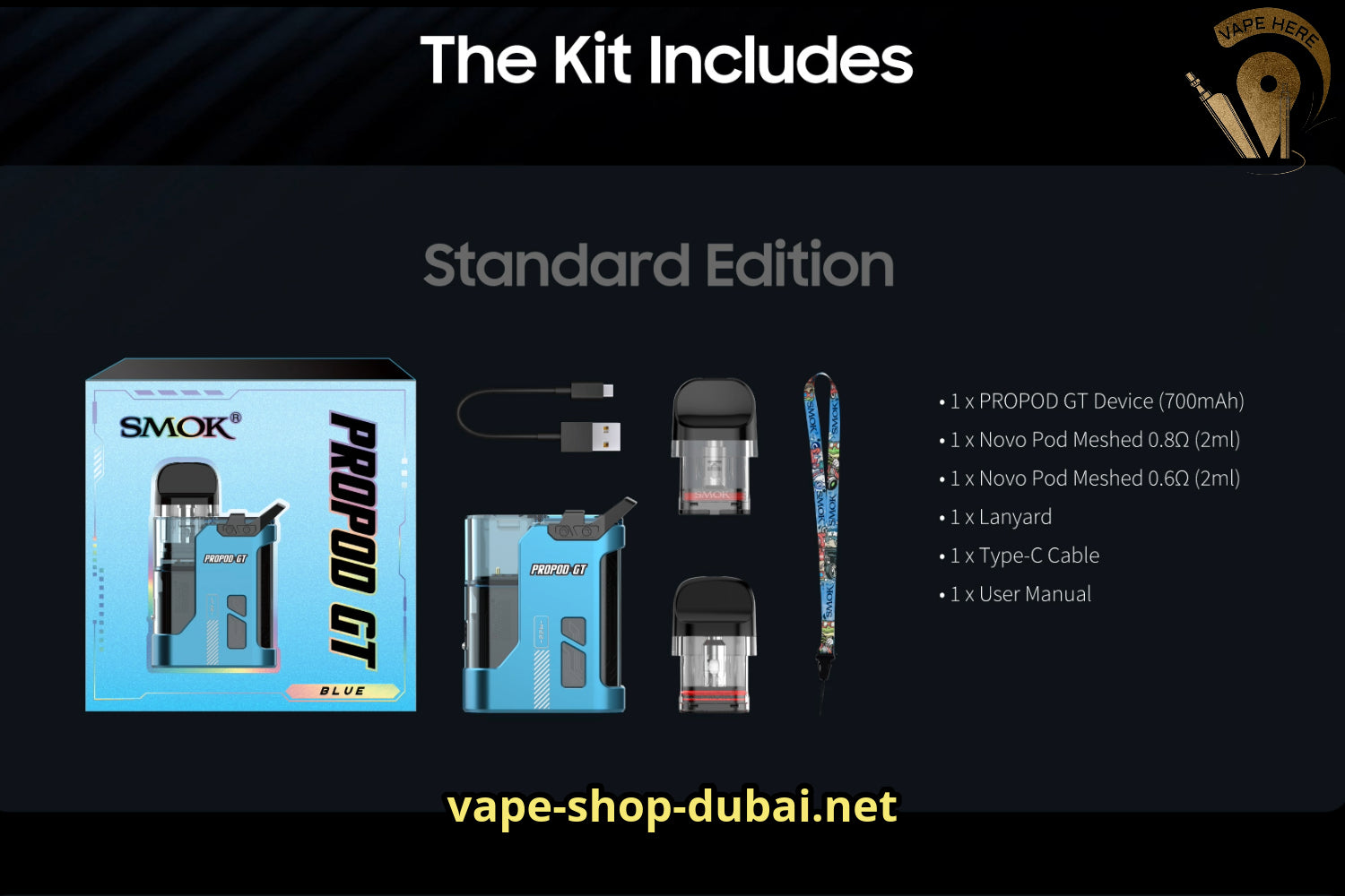 SMOK PRO POD GT KIT Included