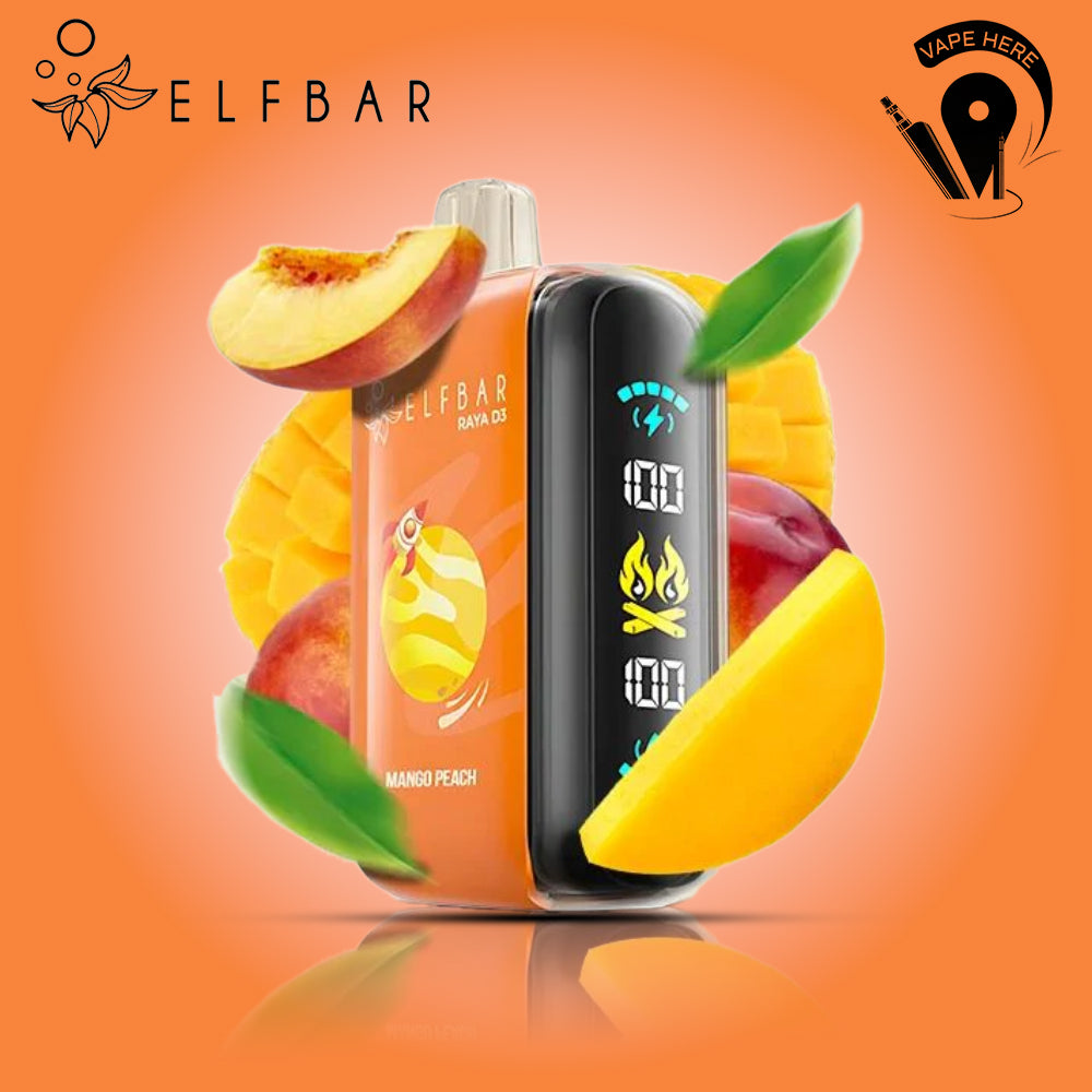 ELF BAR RAYA D3 25000 PUFFS 50MG DISPOSABLE VAPE Double Mango UAE Abu Dhabi
