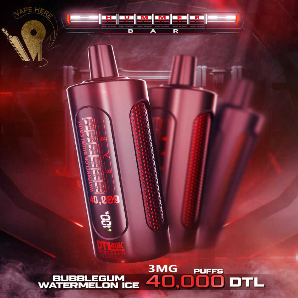 Hummer Bar 40000 Puffs Shisha Disposable Vape Watermelon Bubblegum Ice UAE Ajman