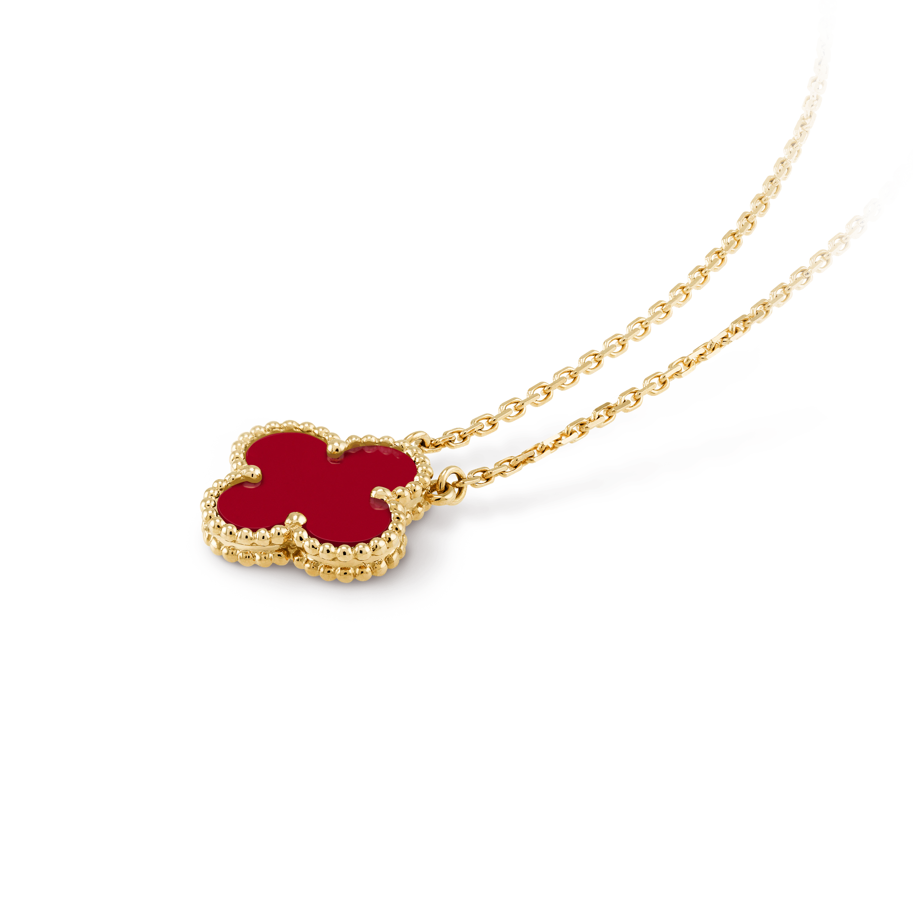 ヴィンテージ アルハンブラ ペンダント, イエローゴールド, カーネリアン: 1 石, Three Fourth, Jewelry Pendent
