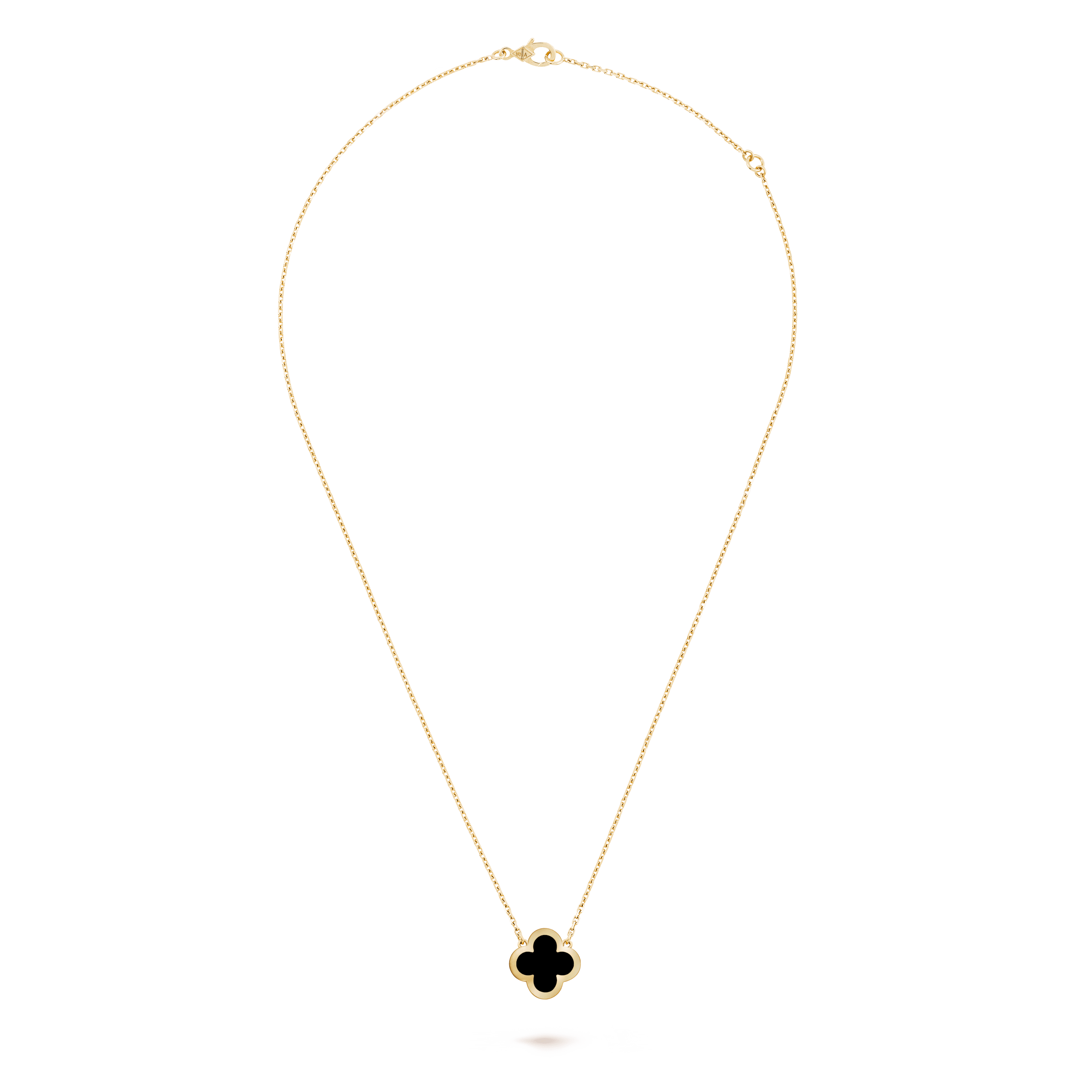 ピュア アルハンブラ ペンダント, イエローゴールド, オニキス: 1 石, Front, Jewelry Pendent