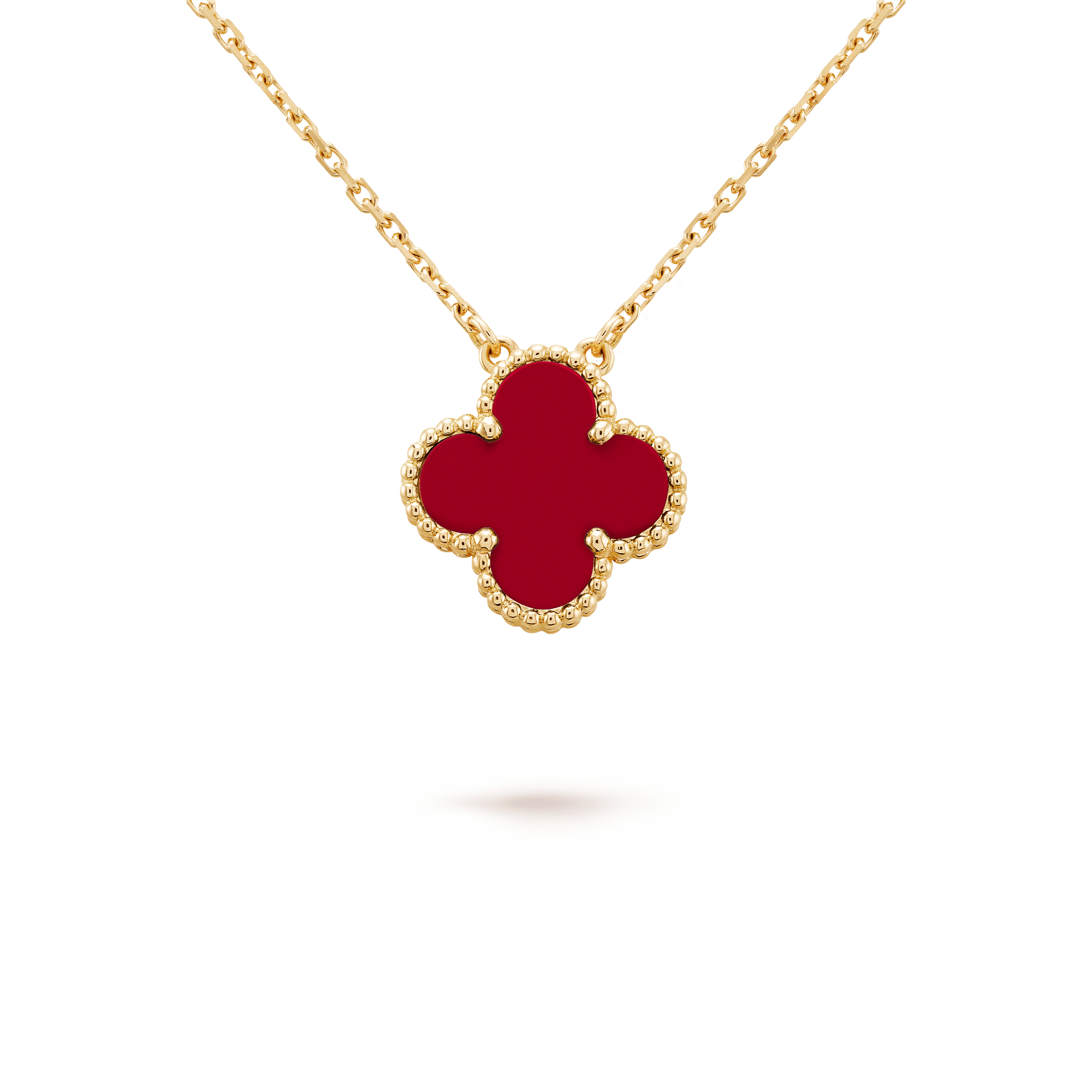 ヴィンテージ アルハンブラ ペンダント, イエローゴールド, カーネリアン: 1 石, Detail, Jewelry Pendent
