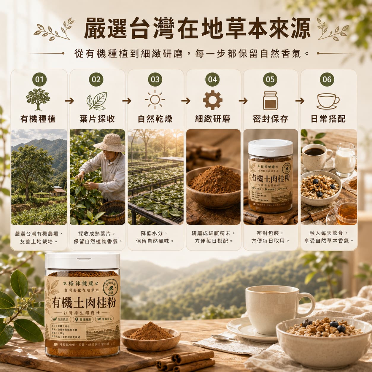 嚴選台灣屏東有機肉桂粉