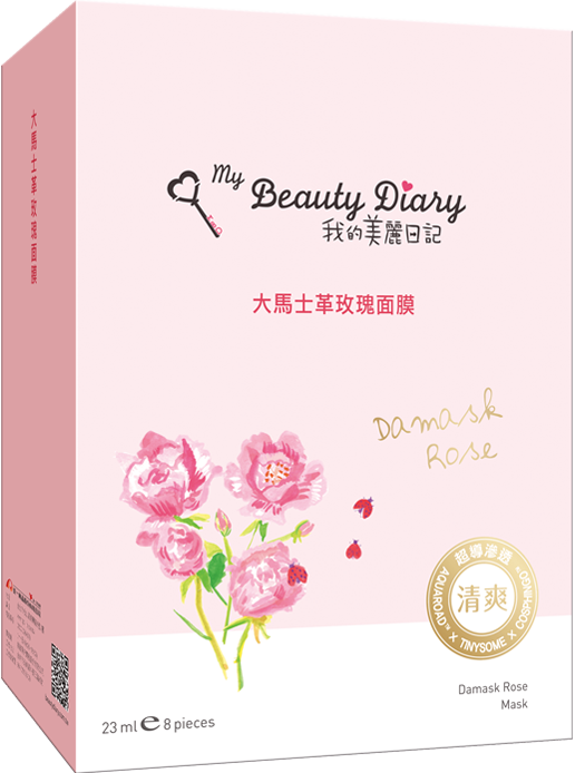 【我的美麗日記】大馬士革玫瑰面膜 3組24片入｜玫瑰精華・舒緩保濕・打造柔嫩水潤肌