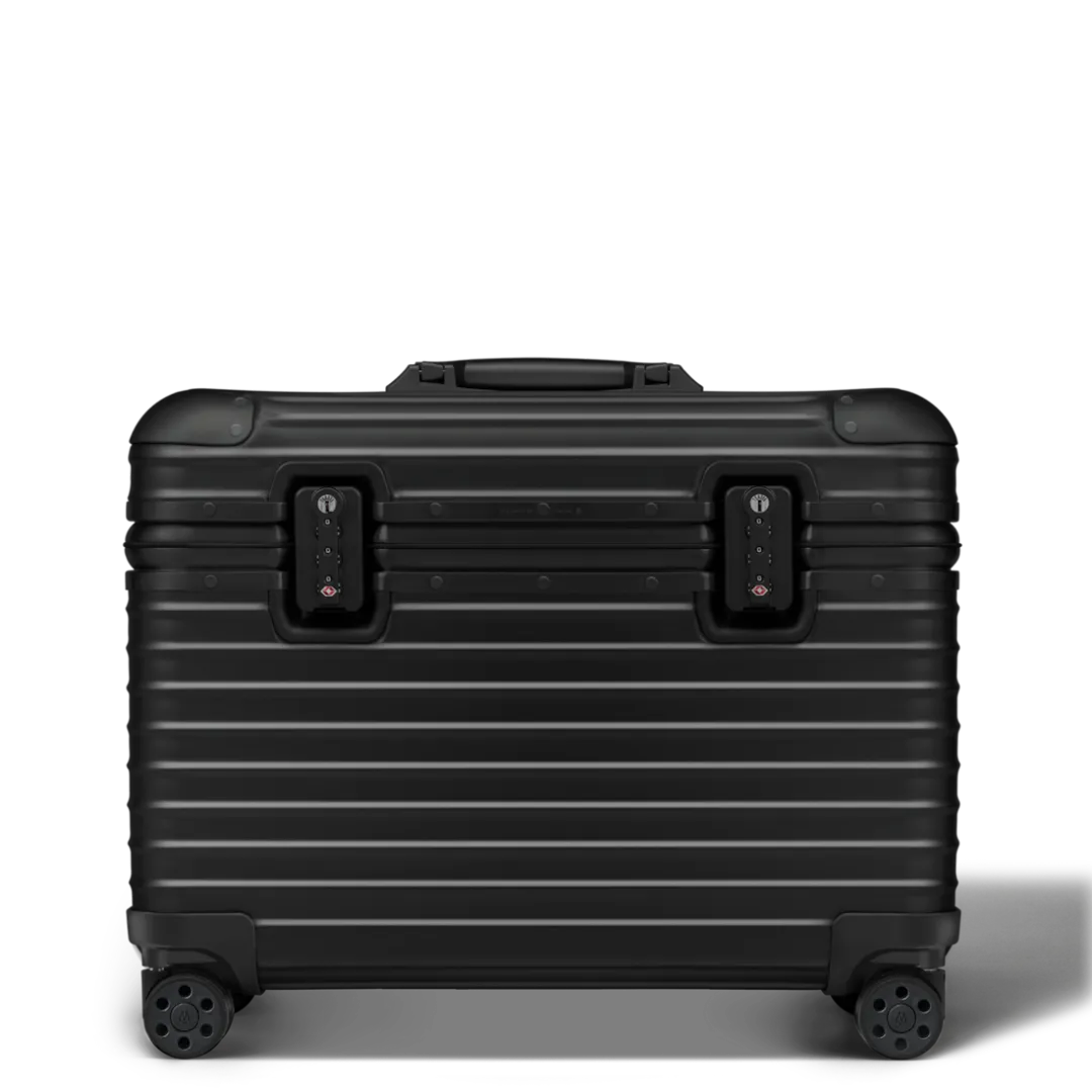 リモワ「Original パイロット」ブラック、16インチPCを持ち運べる上開きアルミケース