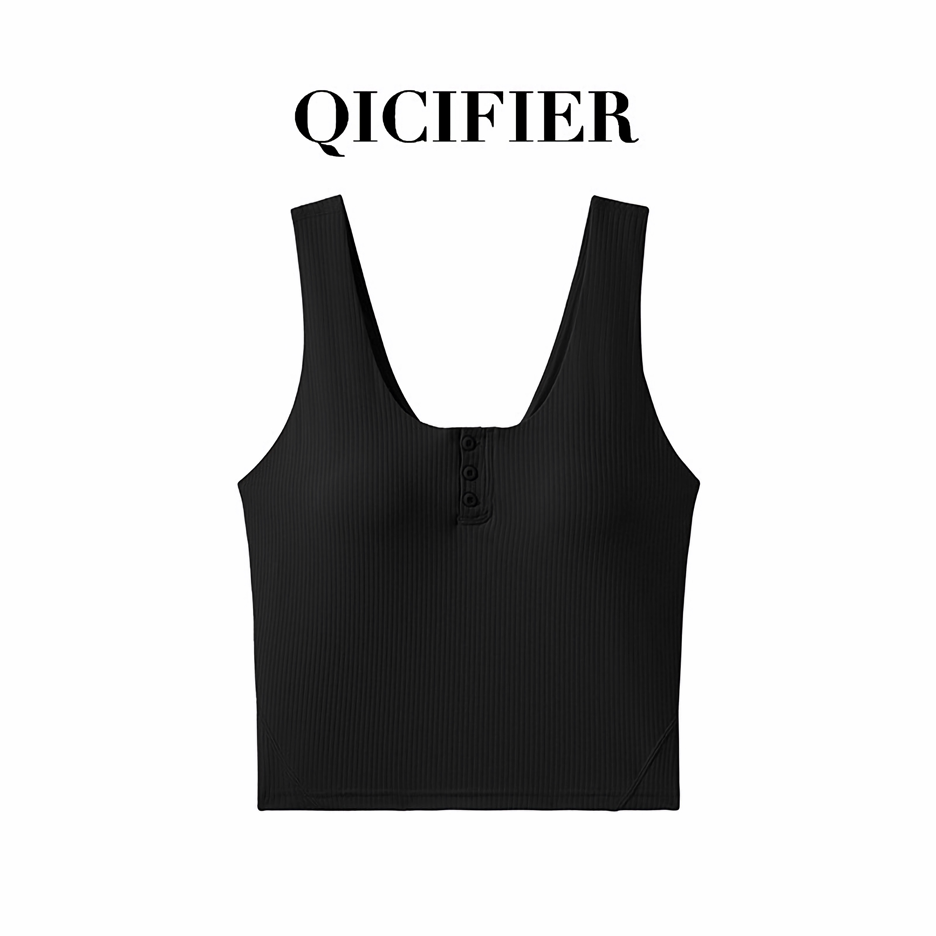 QCFE U领宽肩支撑运动背心 T3023WX（3色可选） 主图