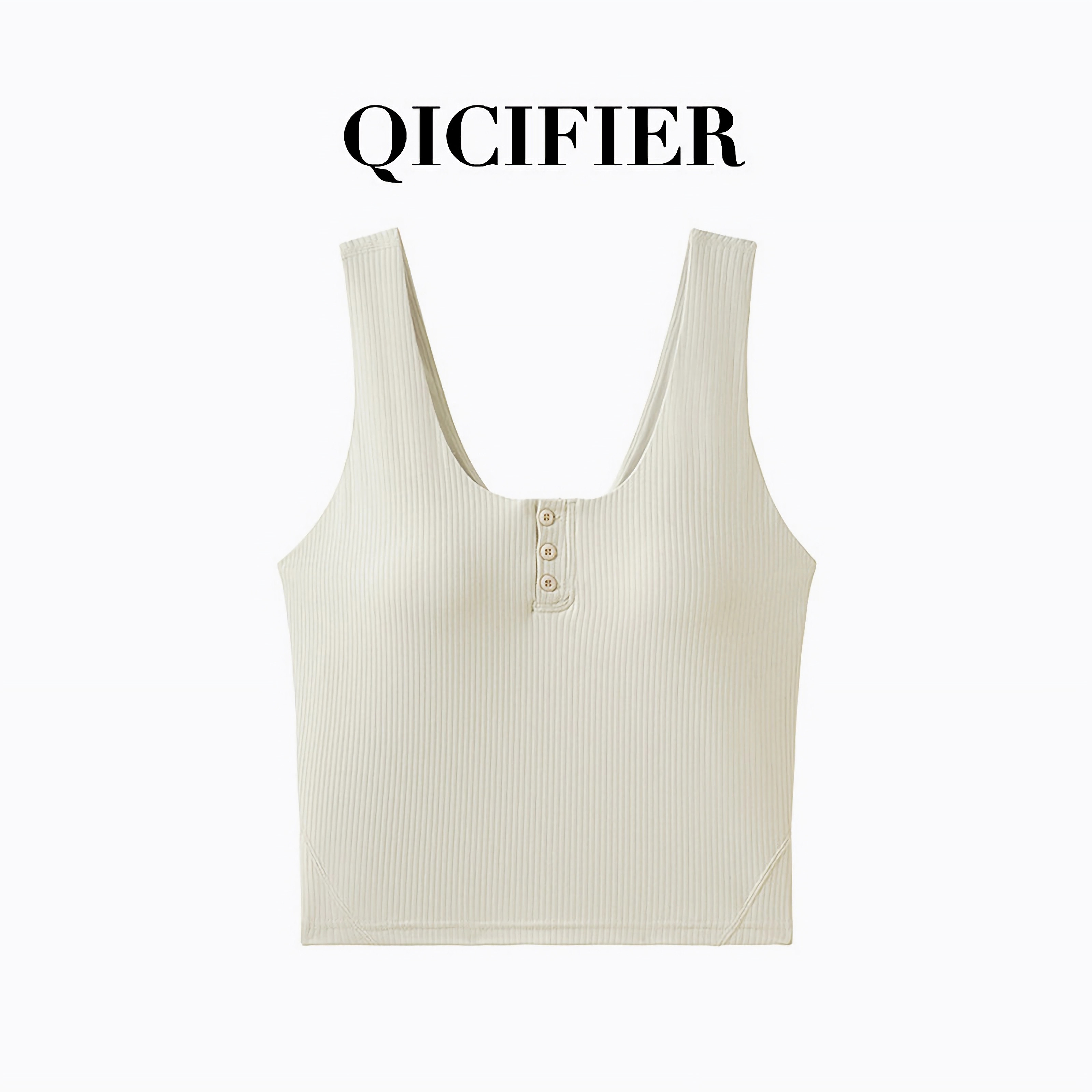 QCFE U领宽肩支撑运动背心 T3023WX（3色可选） 商品图 2