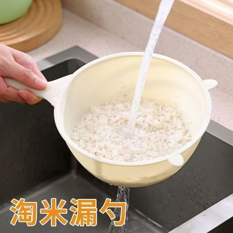 厨房淘米神器多功能沥水勺家用滤网豆浆超细隔渣滤勺