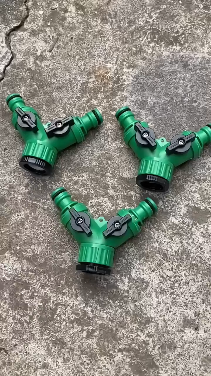 Y型一分二水龍頭分流器｜獨立開關雙出水