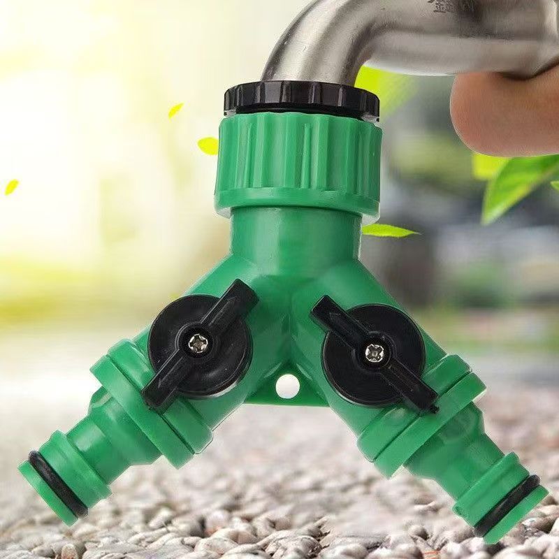 Y型一分二水龍頭分流器｜獨立開關雙出水