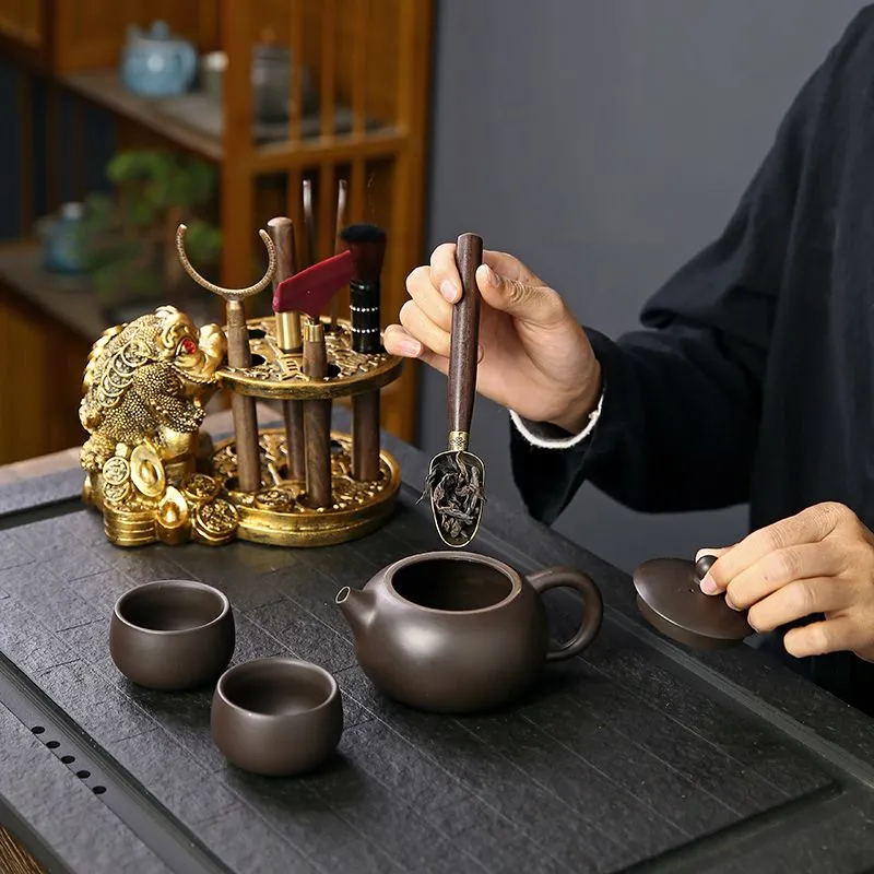 圓形金蟾茶道六君子套裝