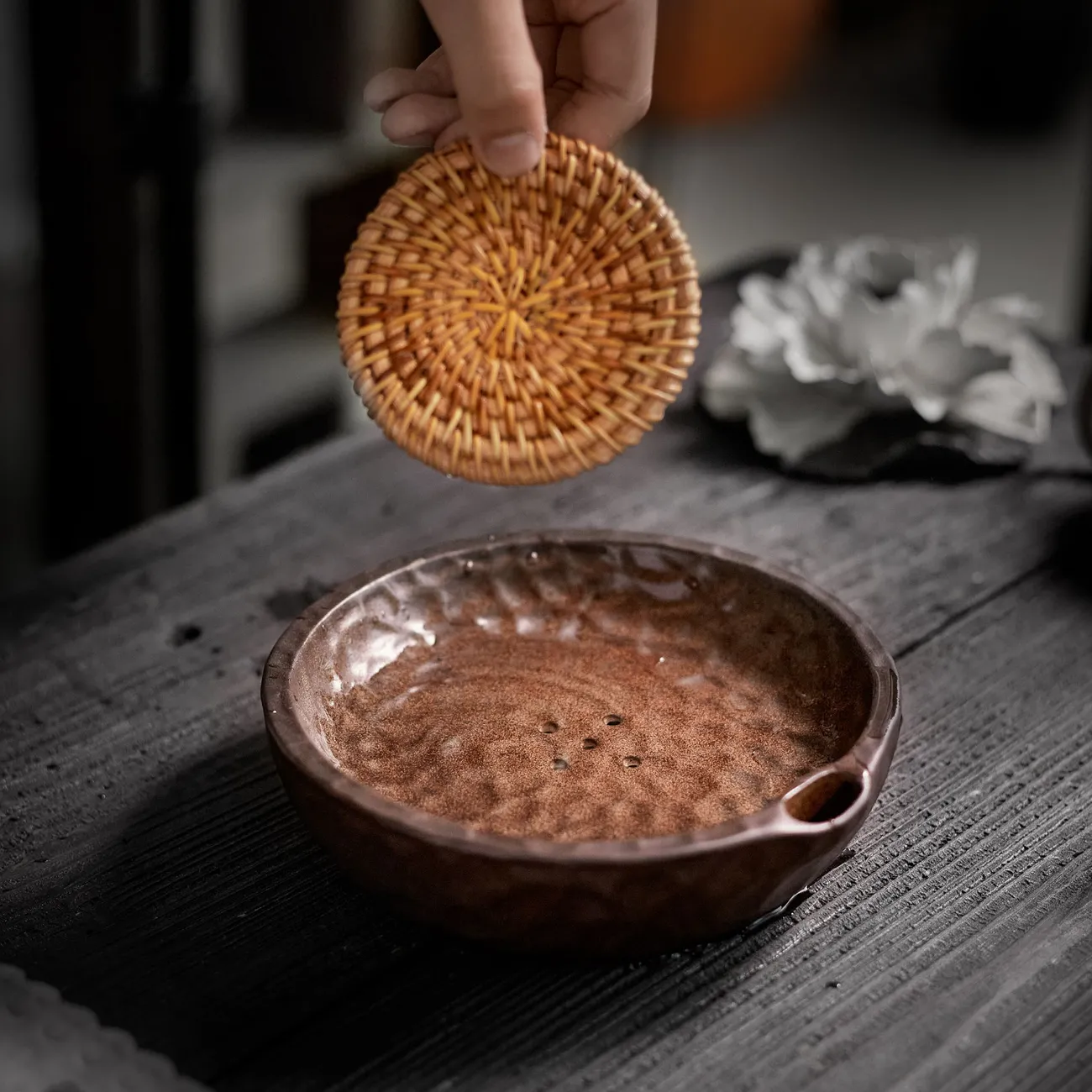 粗陶錘紋壺承儲水壺
