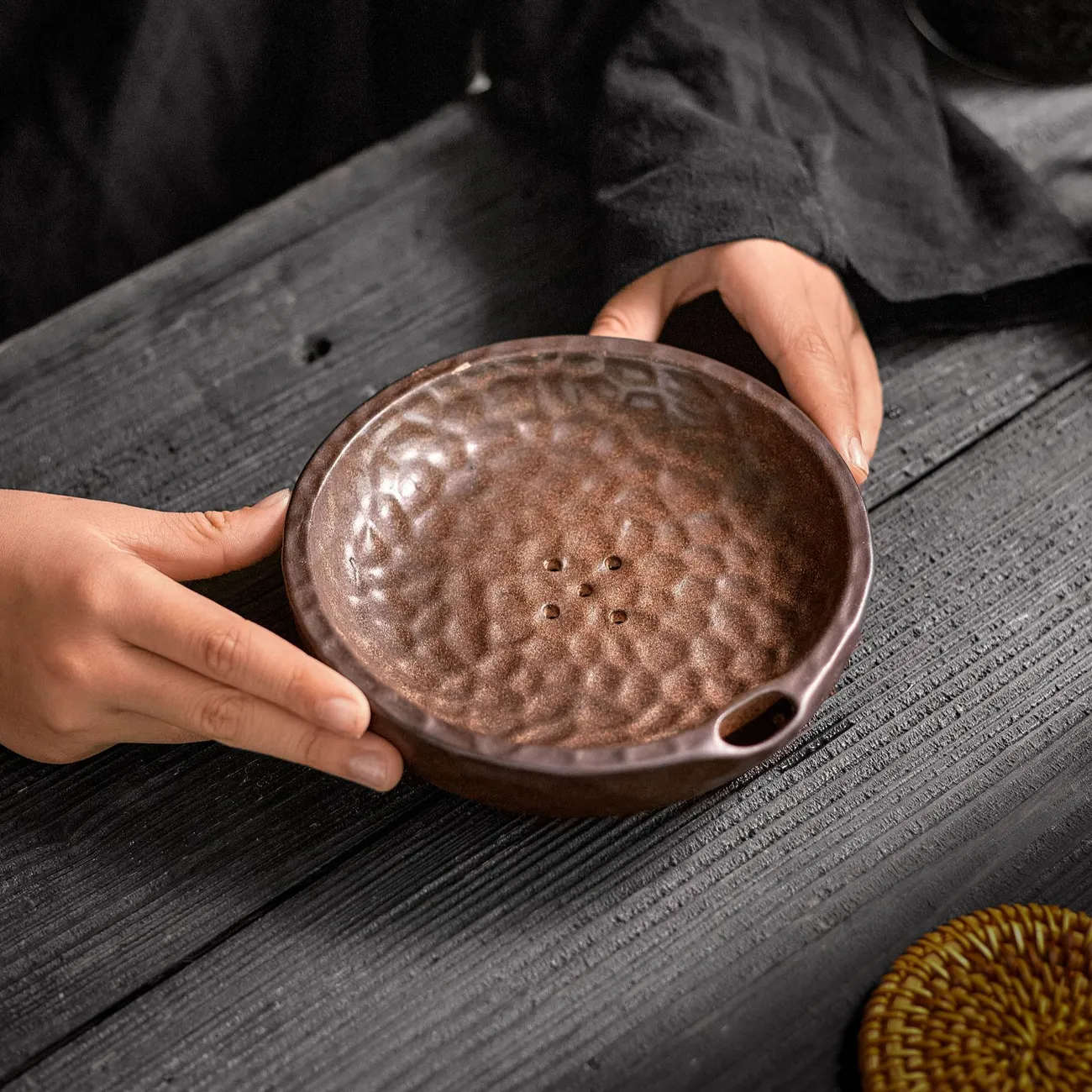 粗陶錘紋壺承儲水壺