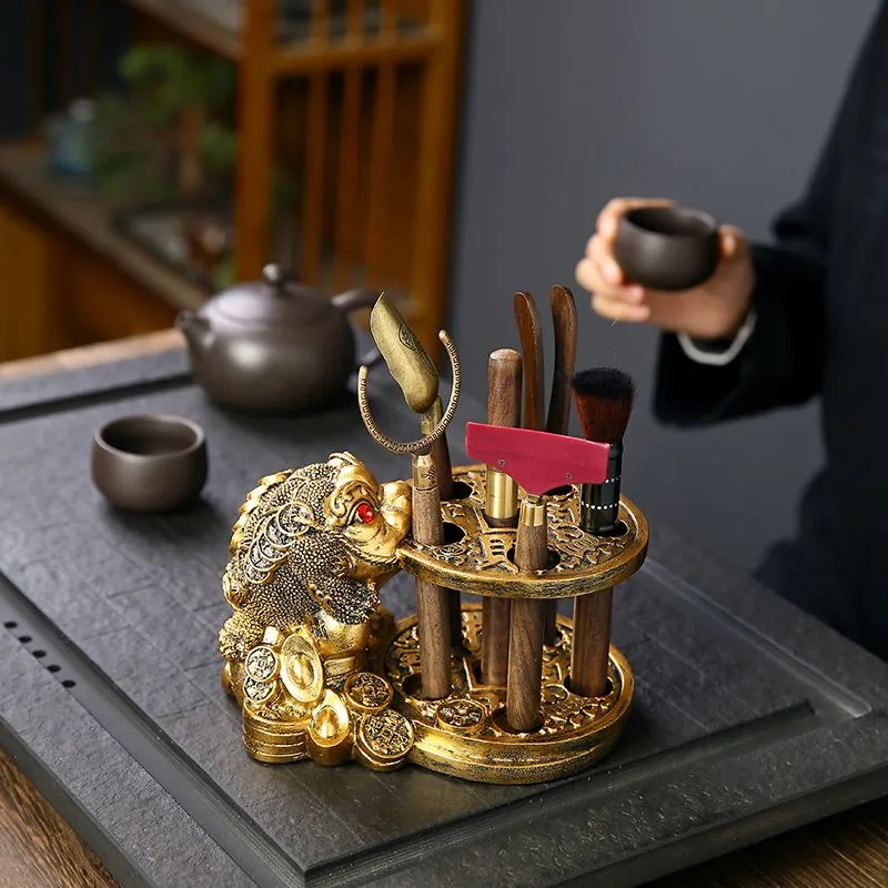 圓形金蟾茶道六君子套裝
