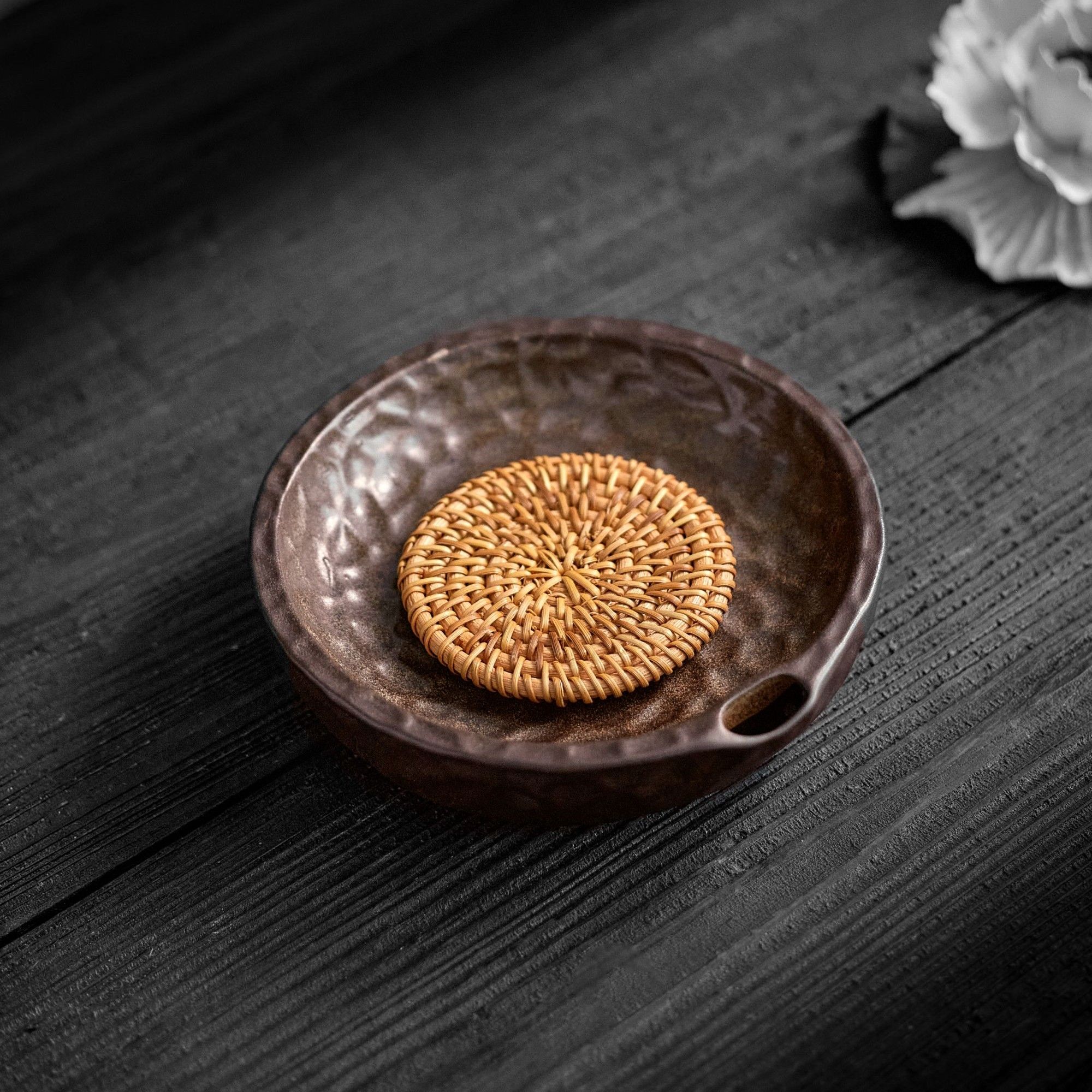 粗陶錘紋壺承儲水壺