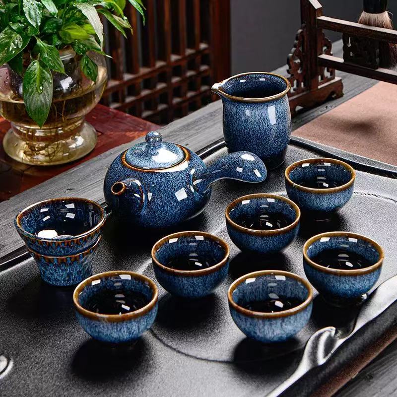 Jun porcelain tea cup set