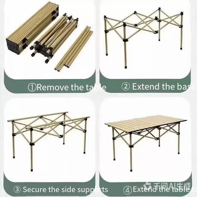 Outdoor Foldable Camping BBQ Table