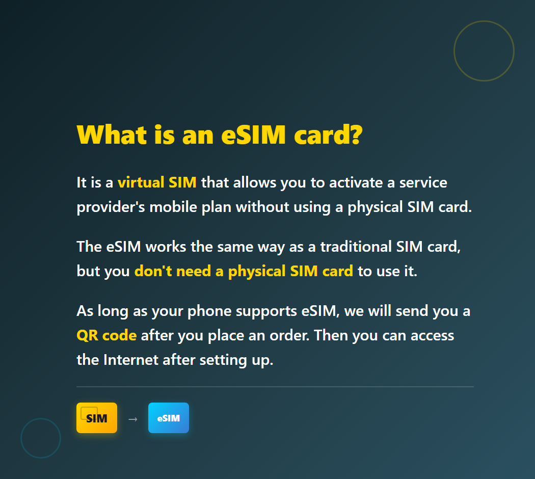 What an eSIM is and how it works