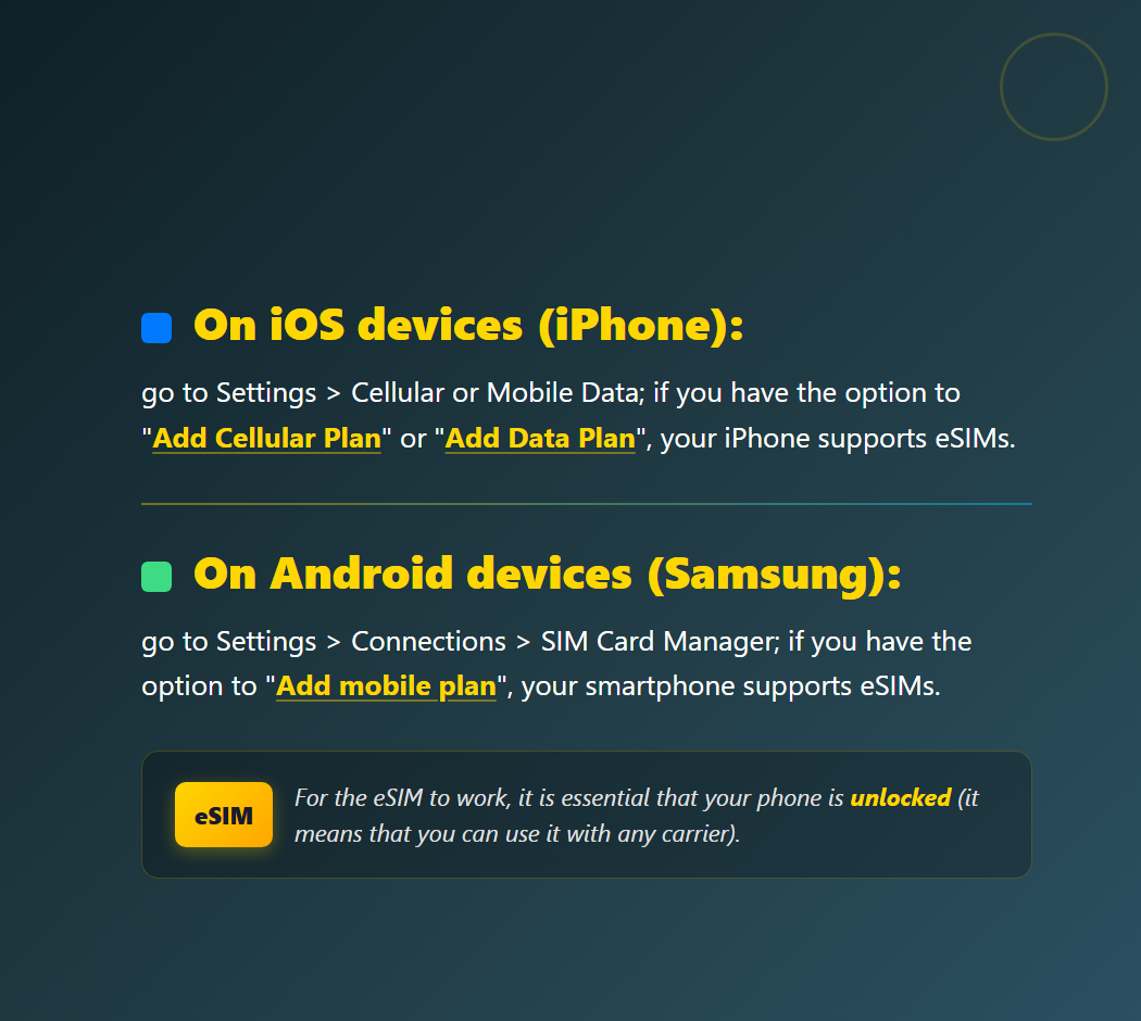 How to check whether a device supports eSIM