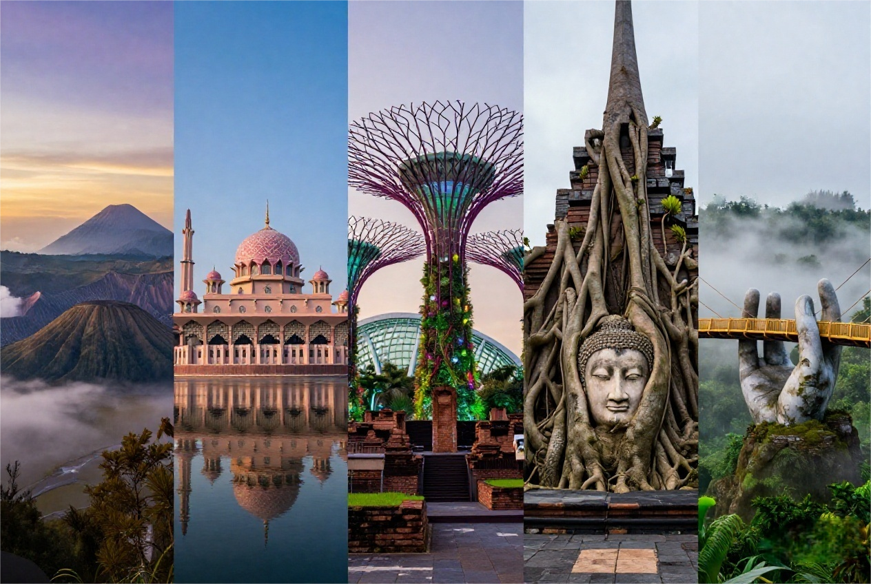 Southeast Asia travel eSIM data plan for 5 destinations