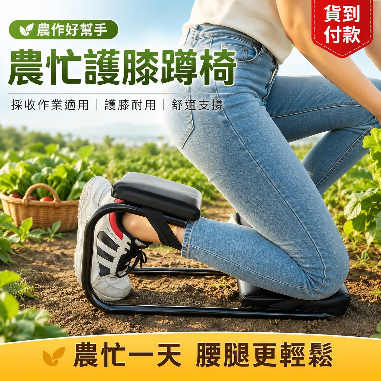 採收作業適用 舒適支撐