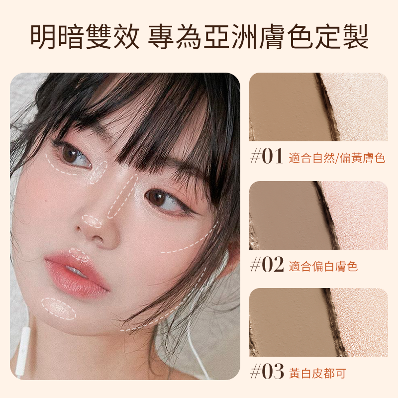 塗酷美術課雙頭立體修容棒