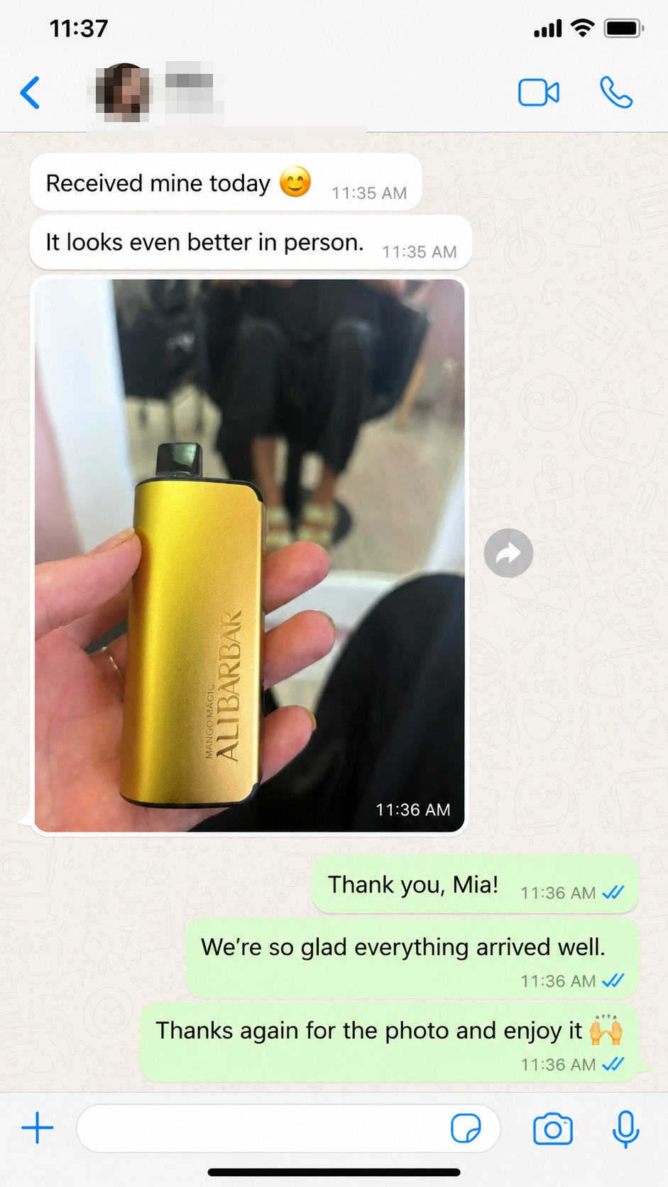 Customer delivery feedback screenshot 8