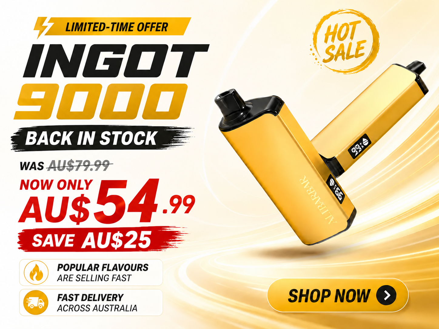 ALIBARBAR INGOT 9000 Back In Stock Sale