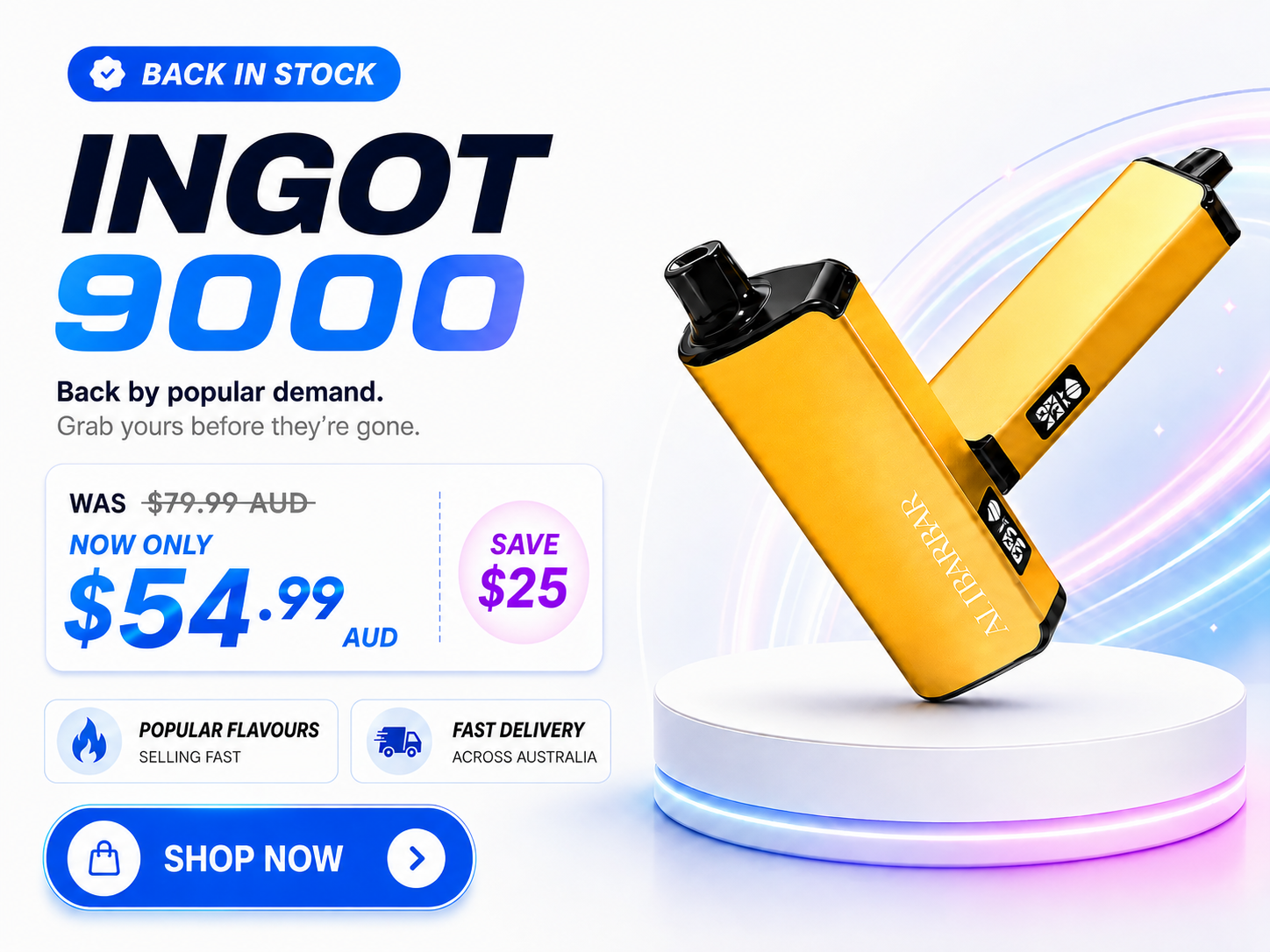 ALIBARBAR INGOT 9000 product range