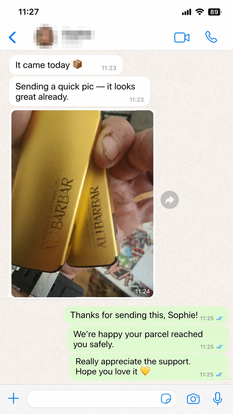 Customer delivery feedback screenshot 7