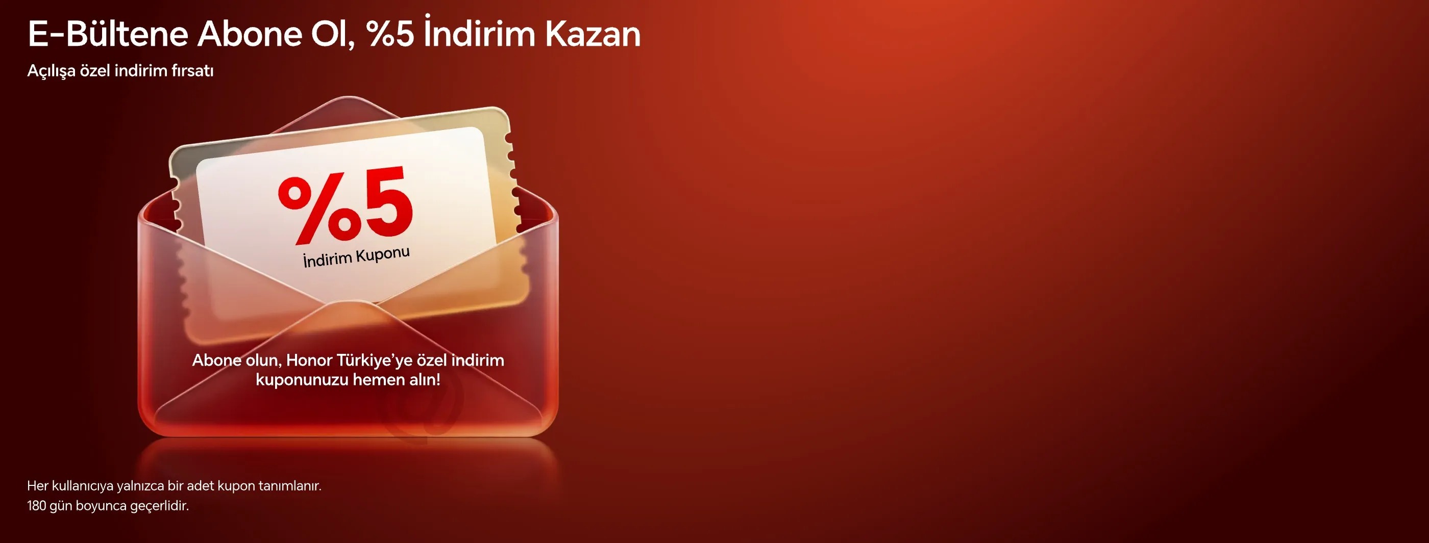 E-bültene Kayıt Ol, %5 İndirim Kazan