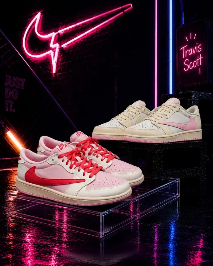 🔥新製品 | 再入荷★Travis Scott x Nike Air Jordan 1 Low OG Shy Pink & Tropical Pink ★超人気♪入手困難