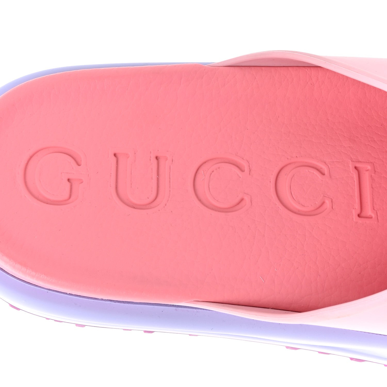 GUCCI ソフトラバー インターロッキング G 厚底 42mm スライドサンダル シュガーピンク