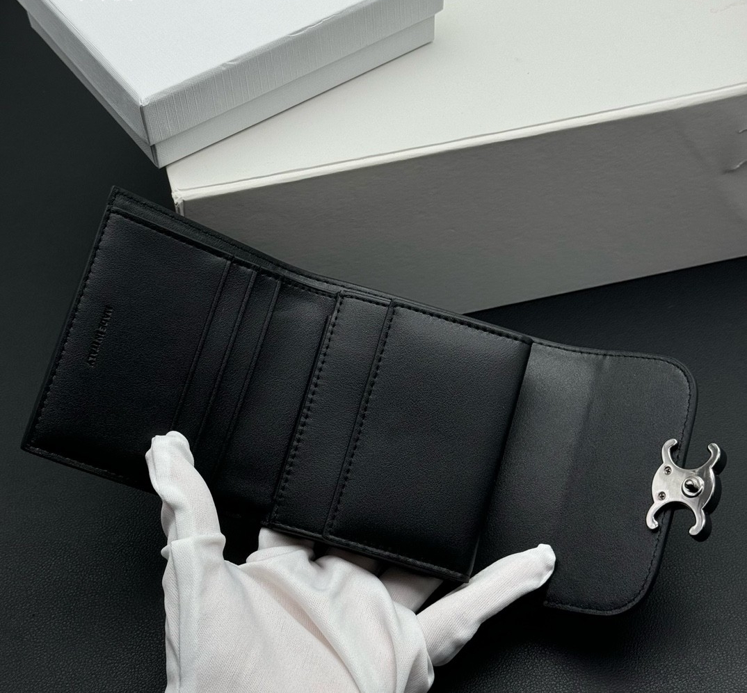 CELINE セリーヌ 凱旋門トリフォールド財布 10.5*9*3cm