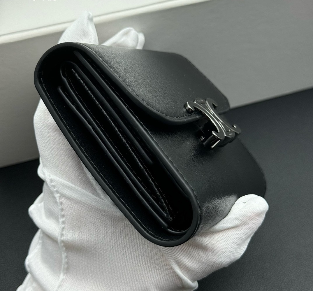 CELINE セリーヌ 凱旋門トリフォールド財布 10.5*9*3cm