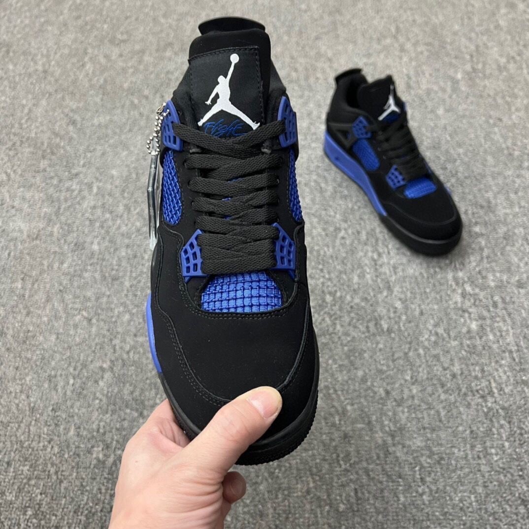 Air Jordan 4 Retro Blue Thunder スニーカー ブラック / ブルー