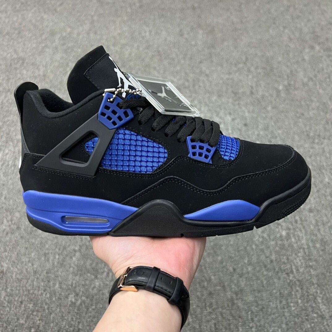 Air Jordan 4 Retro Blue Thunder スニーカー ブラック / ブルー