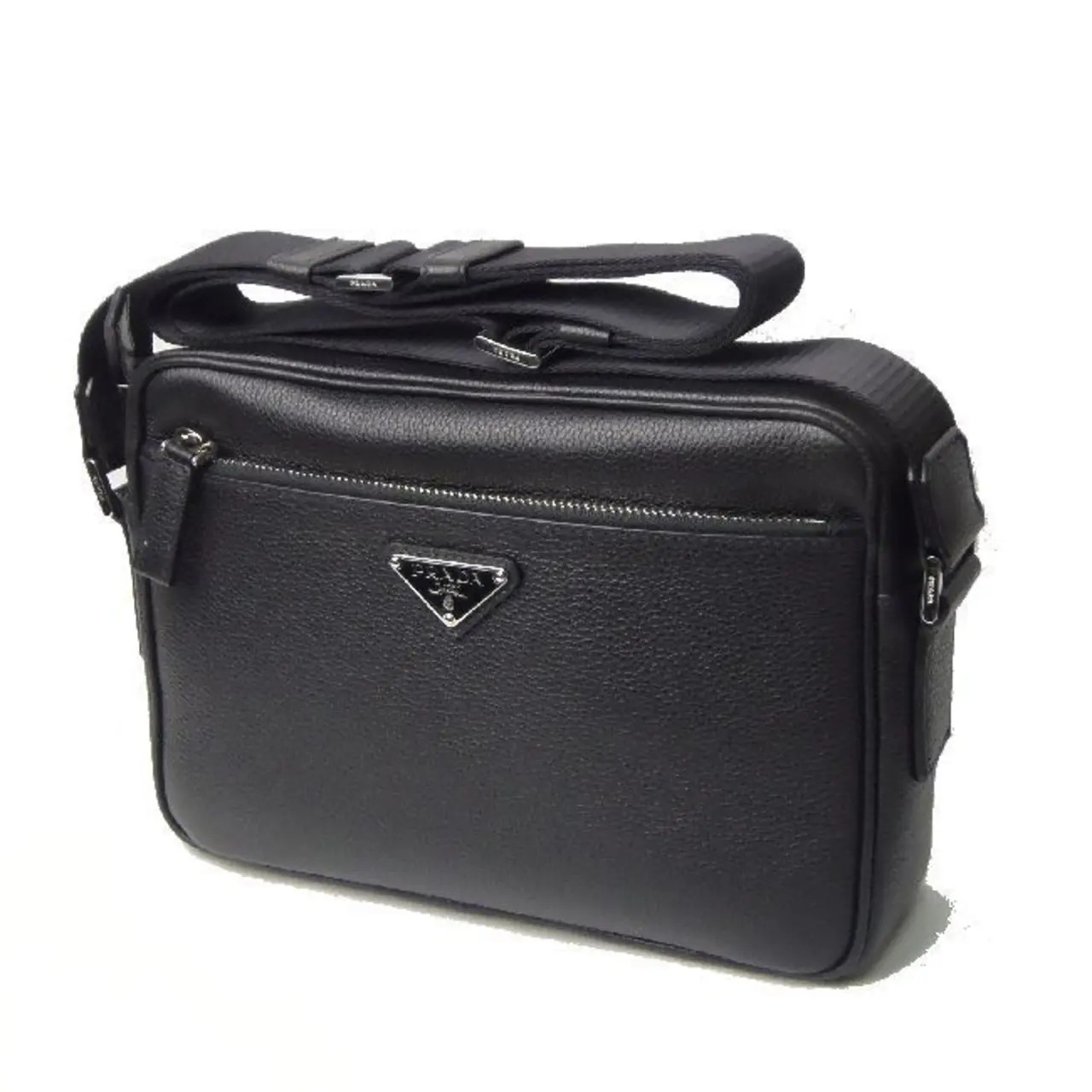 PRADA メンズ レザー ショルダーバッグ