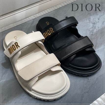 【Dior】Dioract Slide サンダル ロゴ 主役級の足元 Lambskin