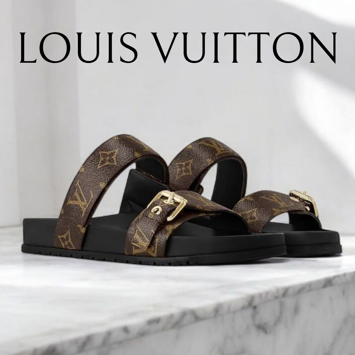 *LV*グッドモーニングコンフォートサンダル モノグラム ベルクロ